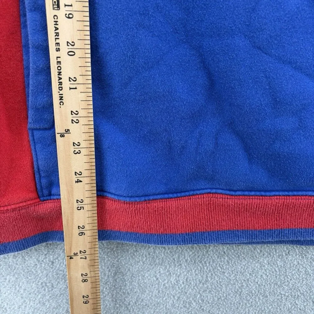 Vintage Y2K Adidas Detroit Pistons NBA Hoodie Mens M Blue Red Embroidered